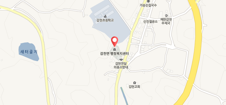 (757-913) 경북 예천군 감천면 충효로 1389(포리 385-9)를 나타낸 지도