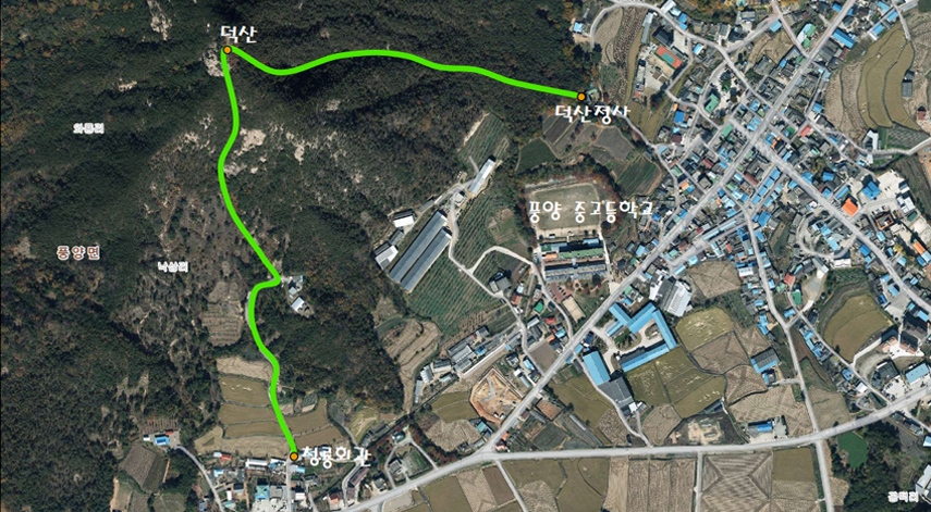 덕산 등산로 지도