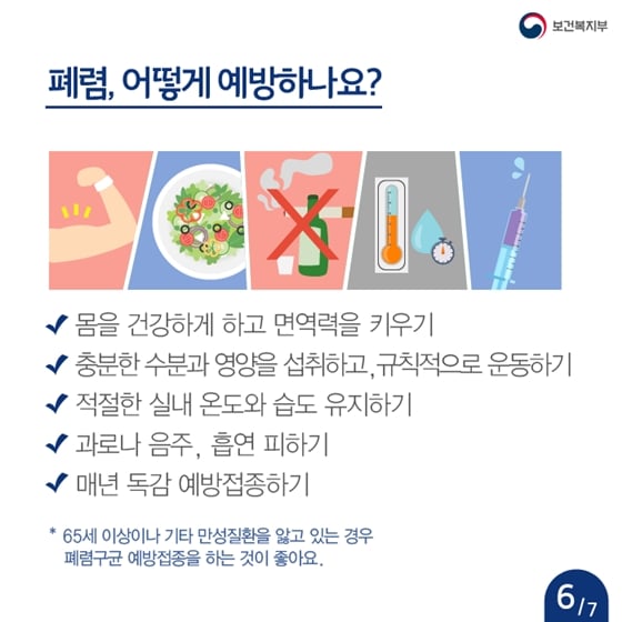 6.10월, 11월 환절기 폐렴 주의 안내