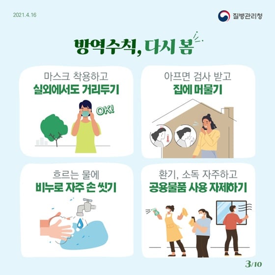 3.충분한 집단면역이 형성될 때까지 우리 함께 방역수칙을 꼭 지켜요!