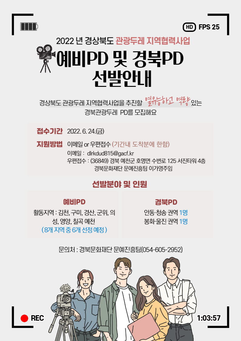 1.2022 경북관광두레 지역협력사업 예비 및 경북PD 선발 안내
