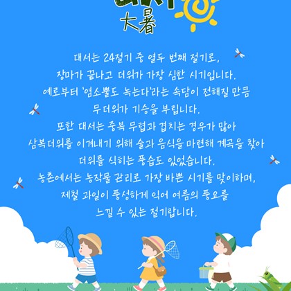 [24절기 열두 번째 절기] '대서'