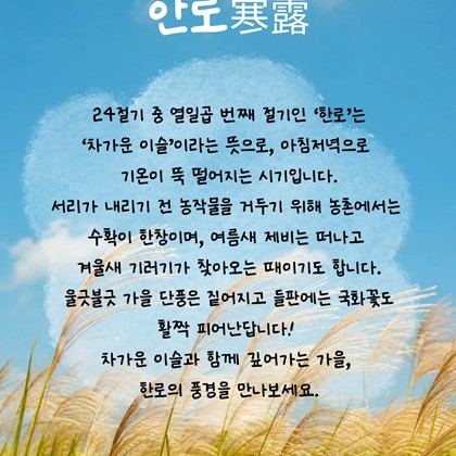 [24절기 열여섯 번째 절기] '추분'